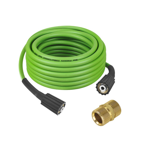 FSQLB universal pressure washer hose compatible with Greenworks 3300 PSI for versatile cleaning.