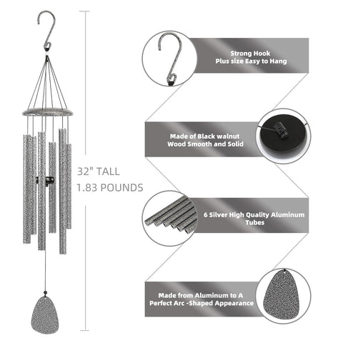 FSVGYY wind chimes professional tuning ensures clear pentatonic chords for relaxing ambience