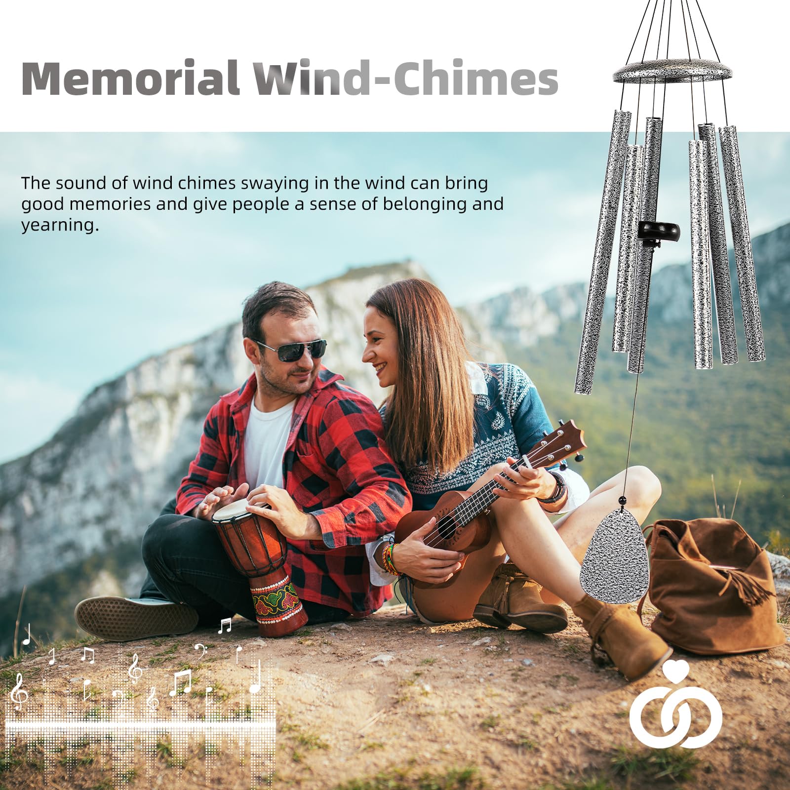 FSVGYY wind chimes silver-coated aluminum tubes resist weather while producing clear resonant notes