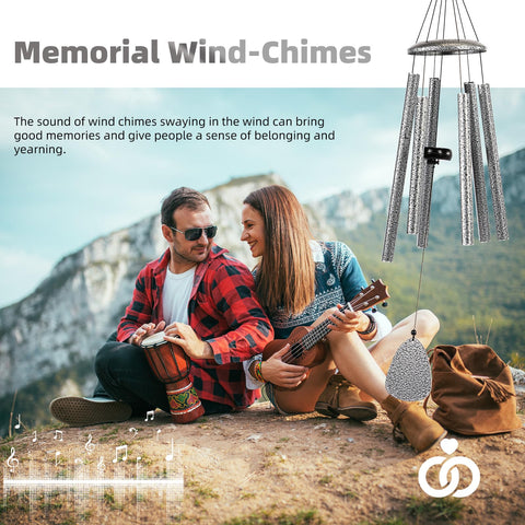 FSVGYY wind chimes silver-coated aluminum tubes resist weather while producing clear resonant notes