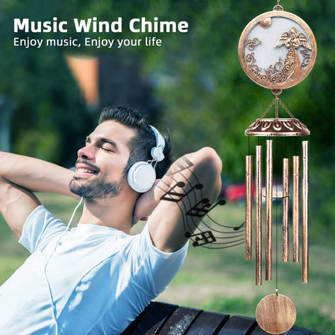 FSVGYY 33-inch deep tone chime creates rich garden music