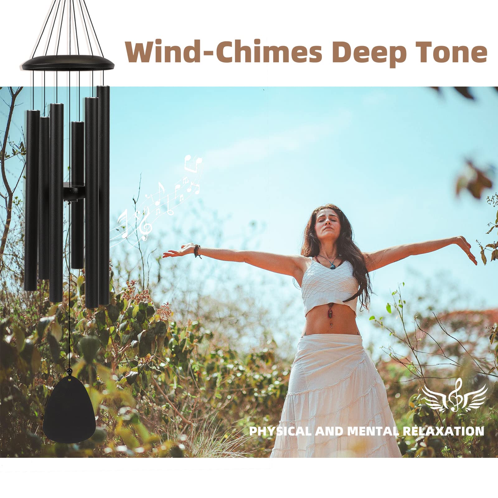 FSVGYY wind chimes modern minimalist design complements any exterior.
