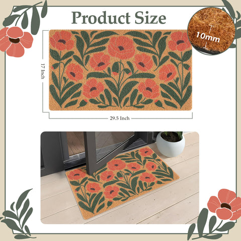 Fttoyoly boho door mat adds vibrant petals to your entry, ideal for indoor spaces.