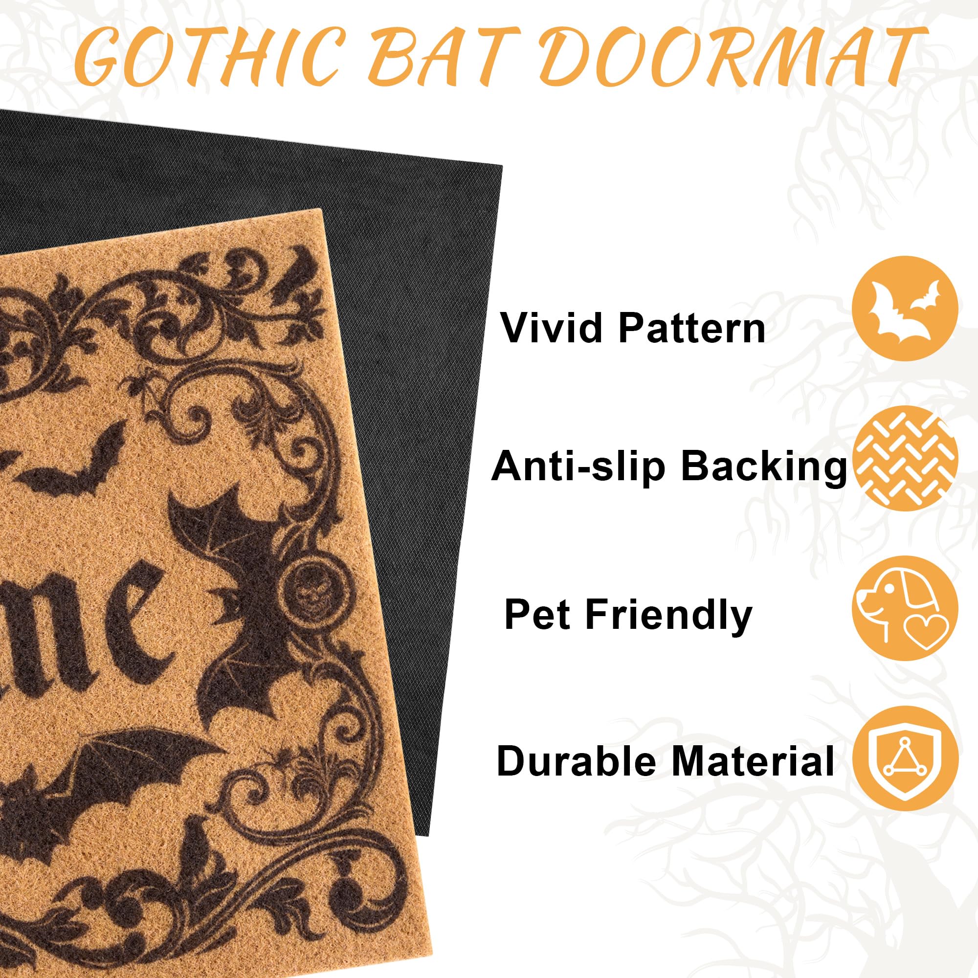 Fttoyoly Dirt-scraping door mat helps keep floors clean at the threshold.
