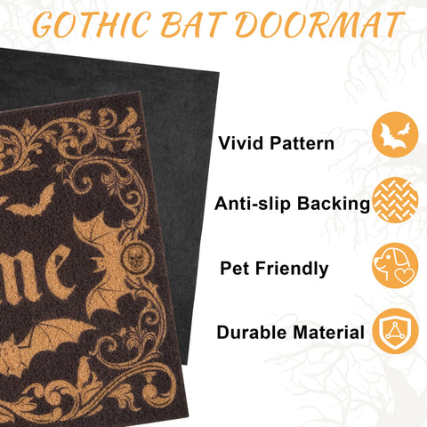 Fttoyoly Durable coir doormat with non-slip backing for busy entryways.