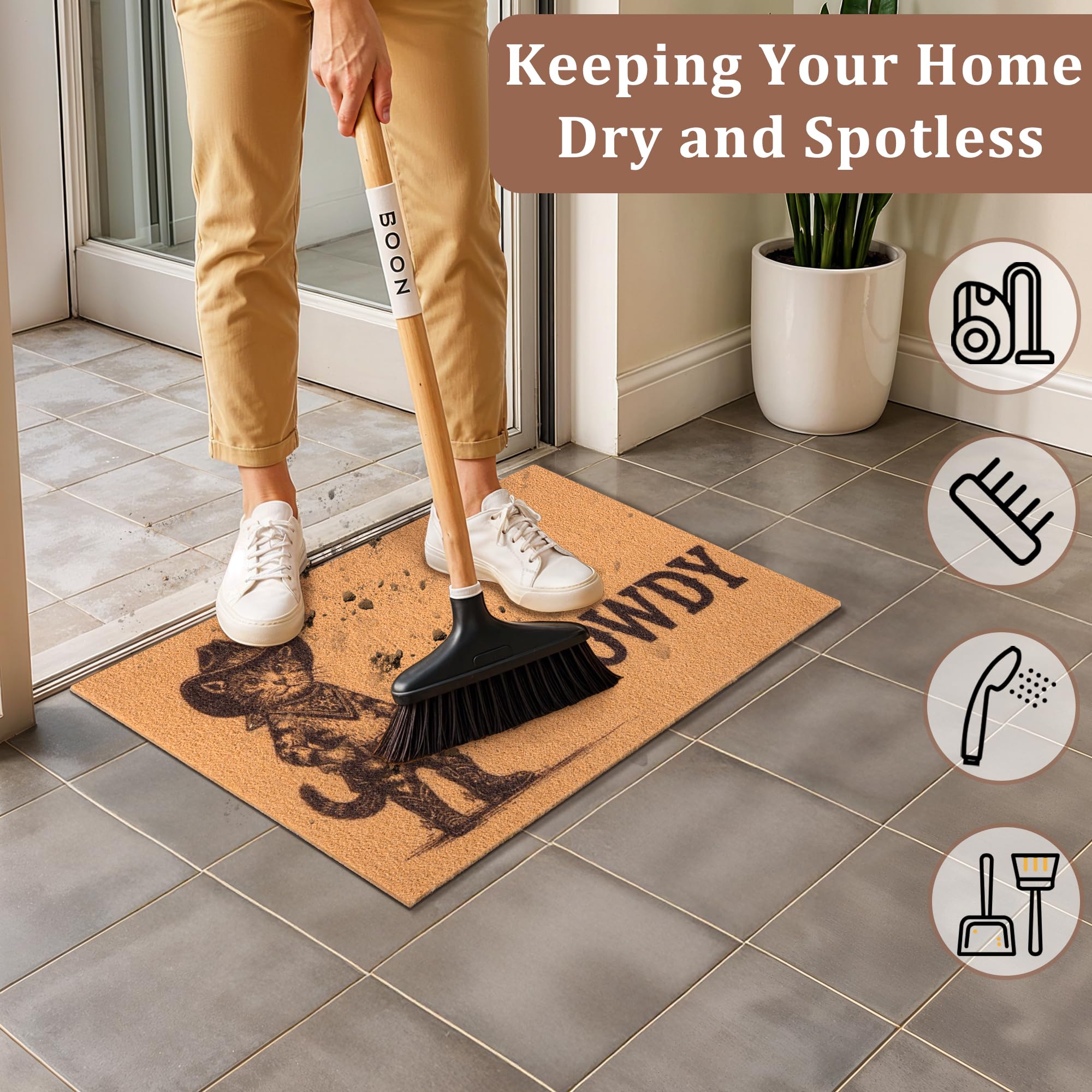 Fttoyoly durable coir with a firm base stays flat through heavy traffic.