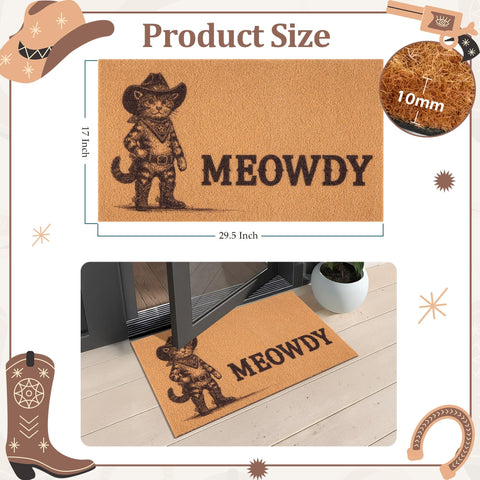 Fttoyoly indoor-outdoor doormat scrapes dirt at the threshold and traps debris.