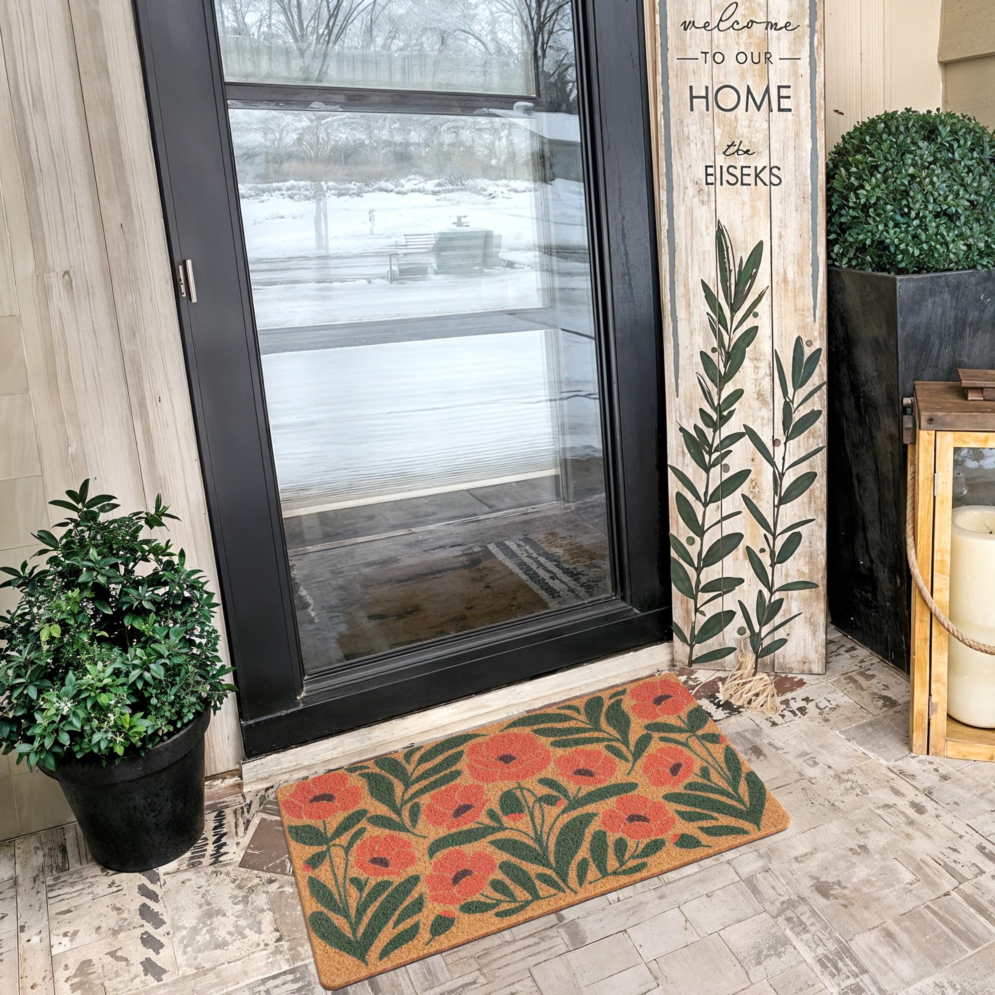 Fttoyoly low-profile 17x29.5 inch design fits standard doors and sweeps.