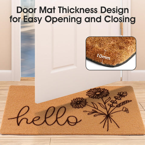 Fttoyoly non-slip rubber backing keeps the mat in place on damp days.