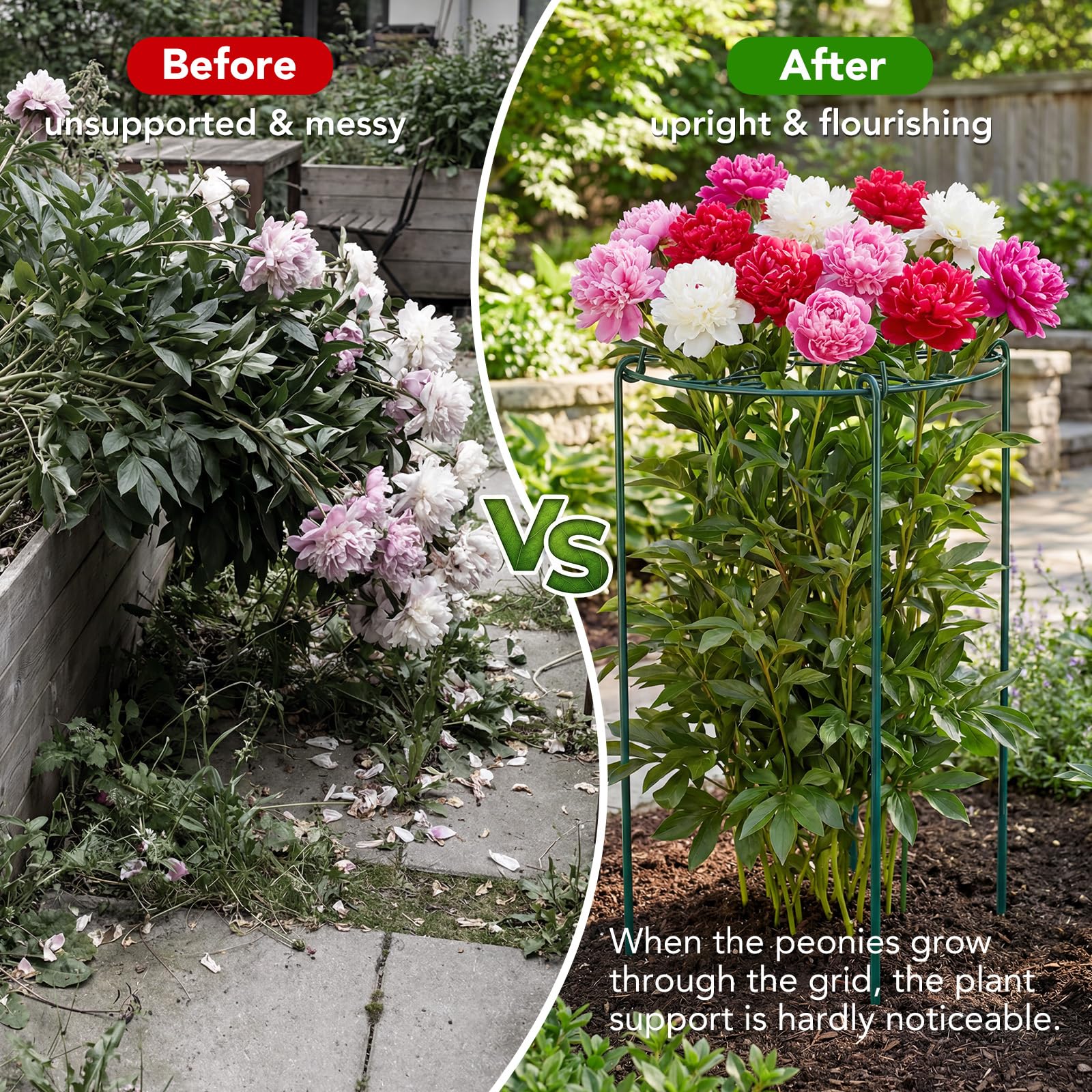 FuBegi green vinyl coating blends with garden foliage.