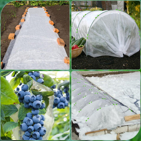 FuBegi thickened fabric cover 1.05oz shields seedlings from cold.