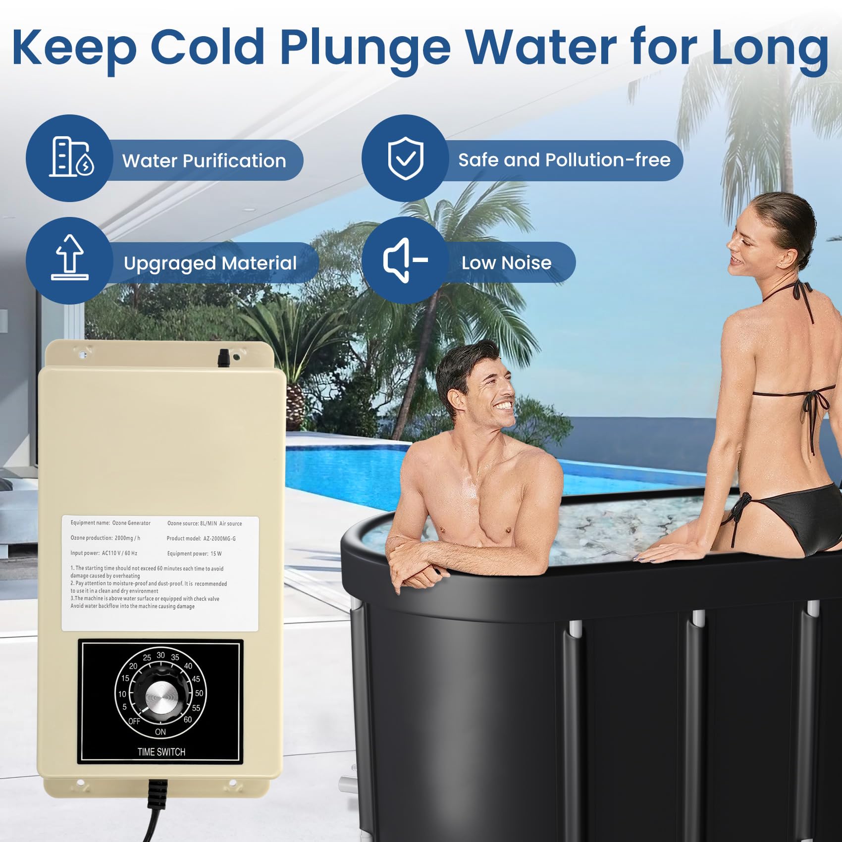 Fuceter ozone generator ideal for hot tubs and spas.
