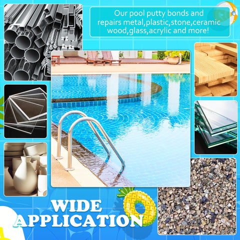 Fuchoi Pool Putty curing in 24 hours for durable finish