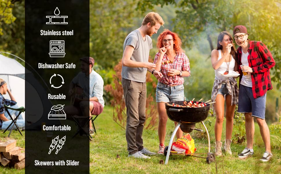 Ideal for outdoor grilling and outdoor cooking with Fuego skewers.