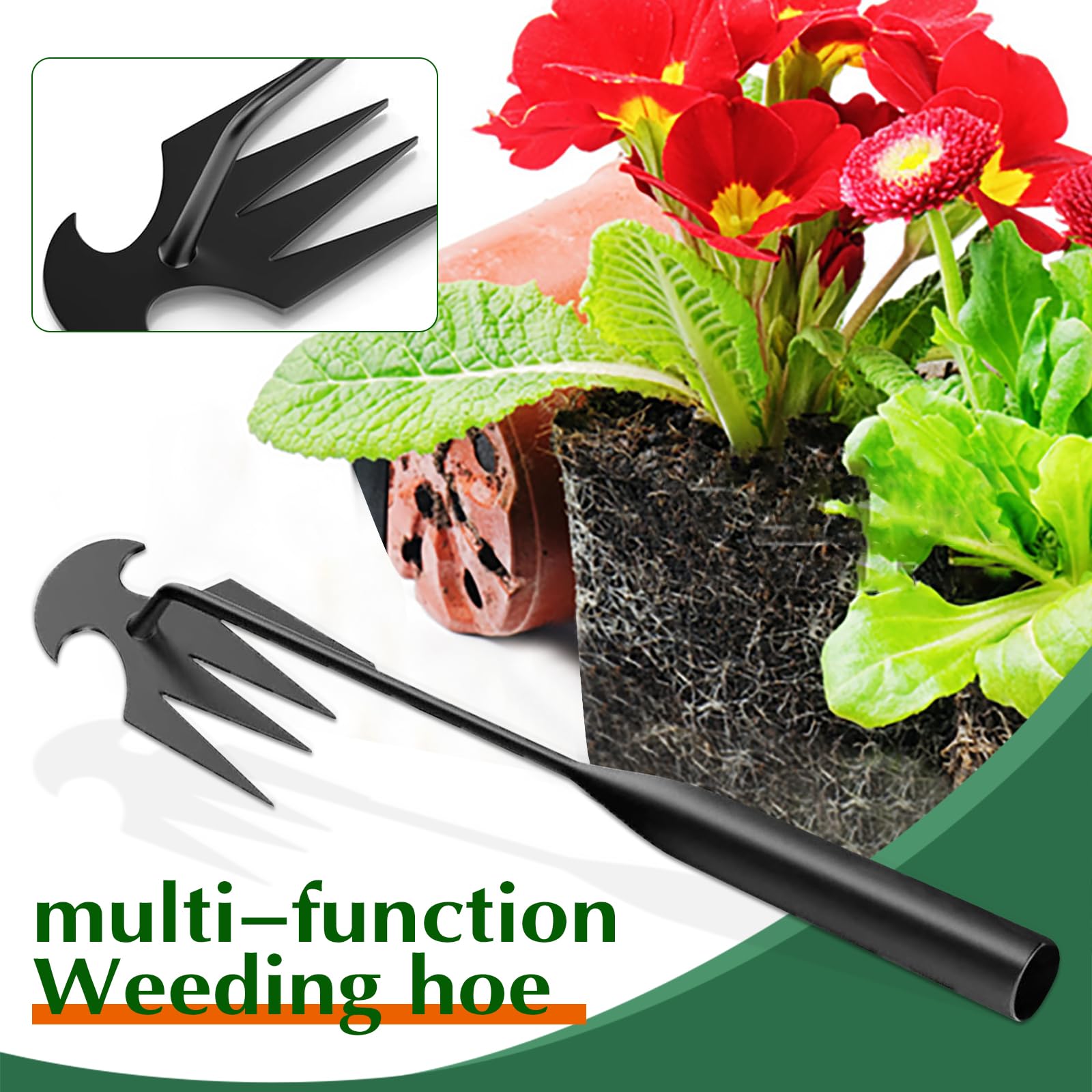 Fugit manganese steel head demonstrates durable performance for frequent gardening.