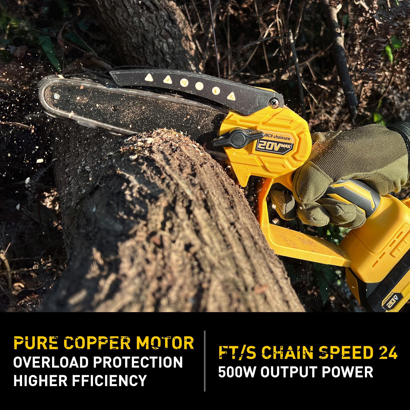 Ergonomic rubber grip provides comfortable handling during long tasks.