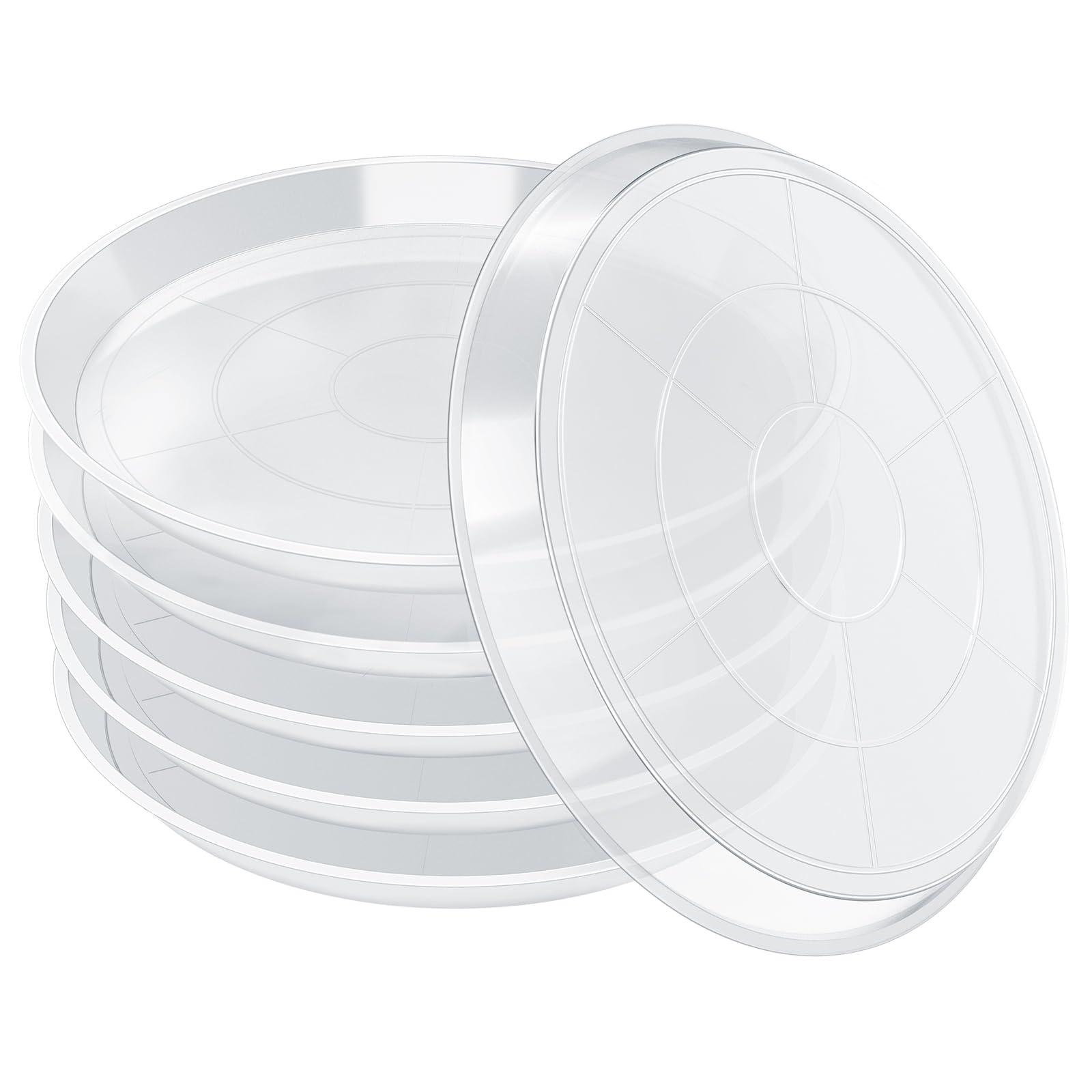 FUIJOL 6-pack clear plant saucer 12-inch catches excess water, protecting surfaces.
