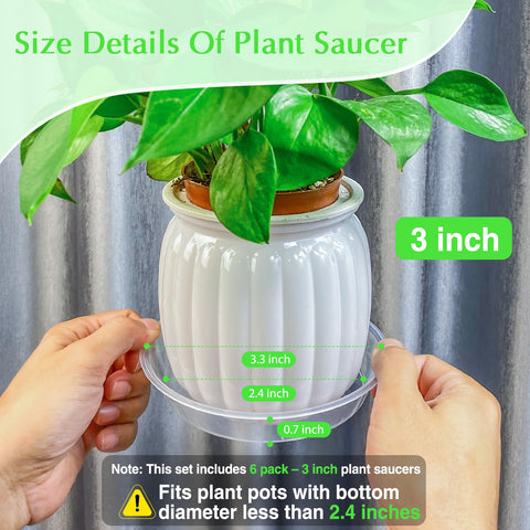 FUIJOL 6-pack plant trays in side view show versatile size options.