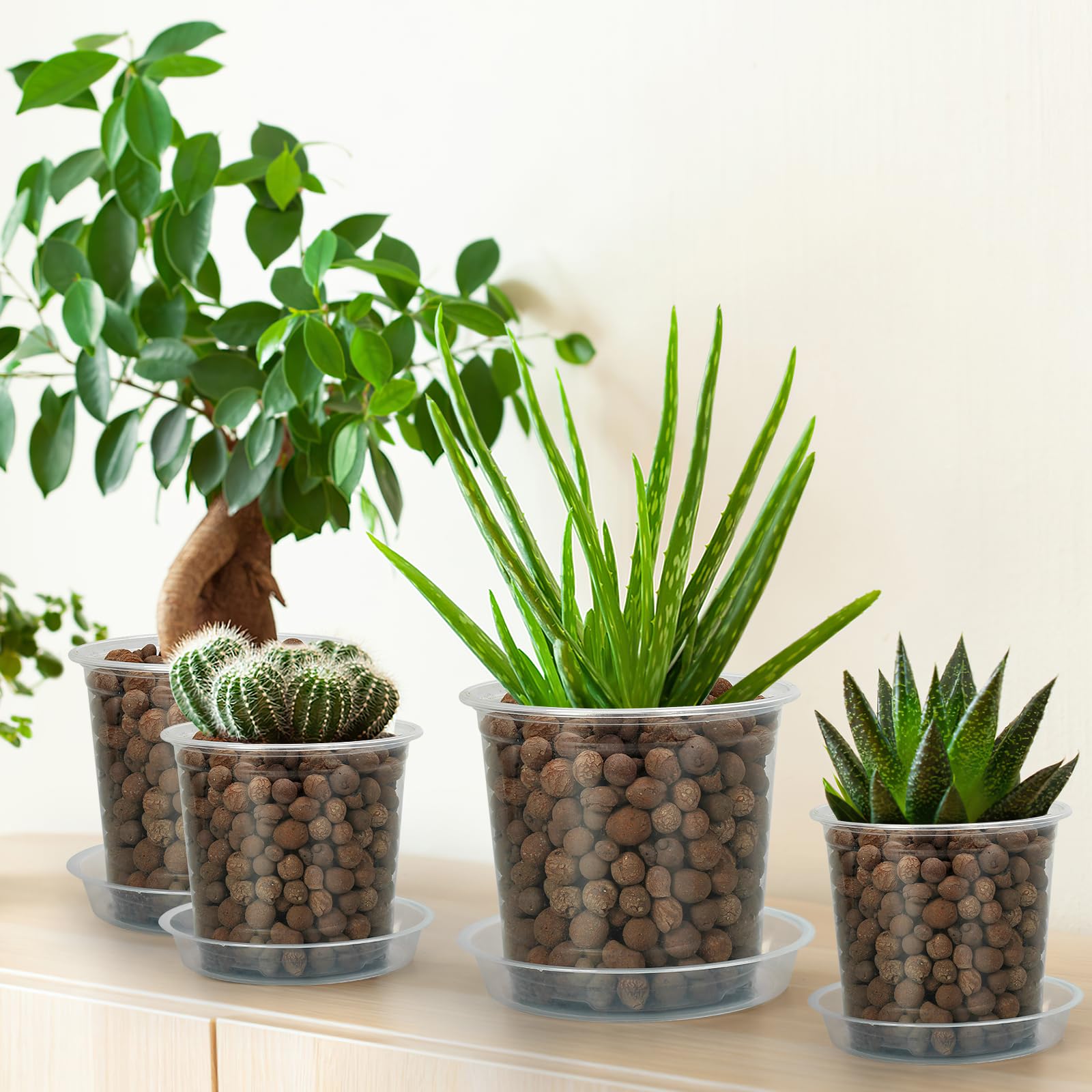 Fuijol 8-inch saucer close-up, sturdy base plate for indoor-outdoor planters.