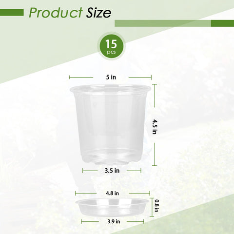 Fuijol clear nursery pot highlighting drainage holes for aeration