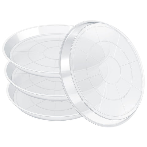 Fuijol clear plant saucer 18-inch catches excess water to protect surfaces