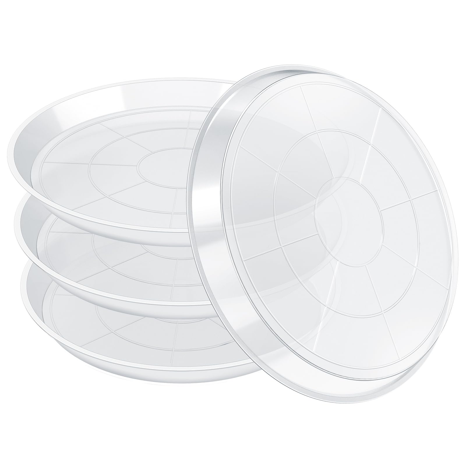 FUIJOL clear plant saucer top view, 20-inch tray for large pots.