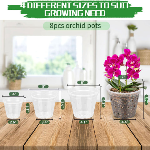 FUIJOL multi-size orchid pot enables easy repotting and rearrangement