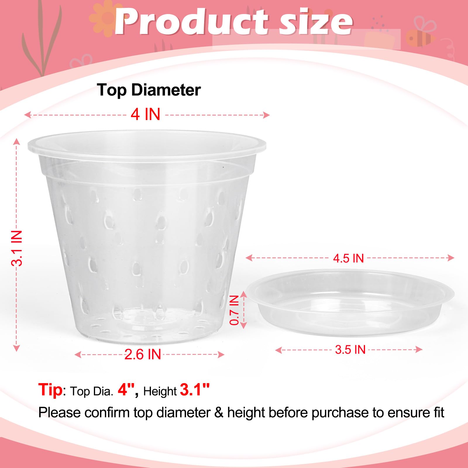 FUIJOL orchid pots with saucers for clean placement.