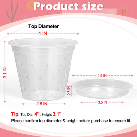 FUIJOL orchid pots with saucers for clean placement.