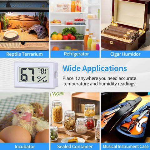 Fuitnerd mini hygrometer with back adhesive for walls tracks ambient humidity discreetly.