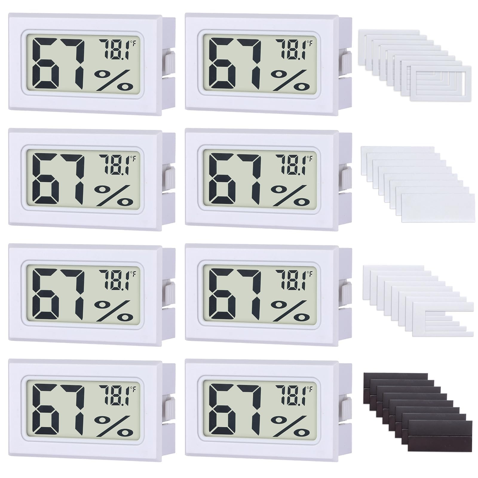 Fuitnerd mini hygrometer with front-frame adhesive for Mason jars shows real-time humidity.