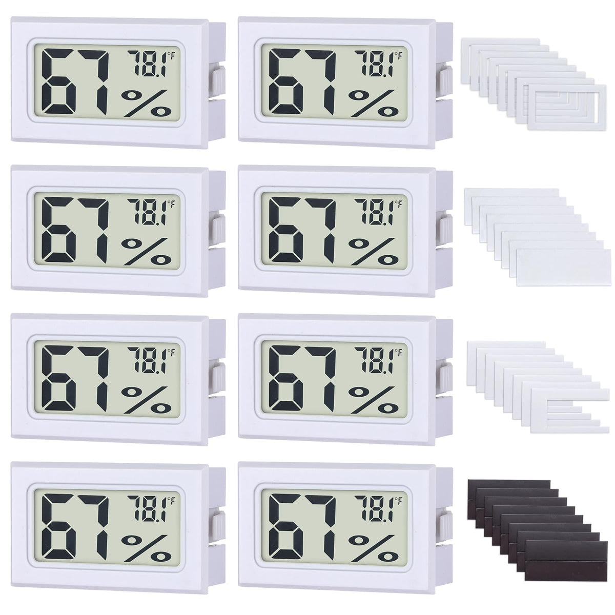 Fuitnerd mini hygrometer with front-frame adhesive for Mason jars shows real-time humidity.