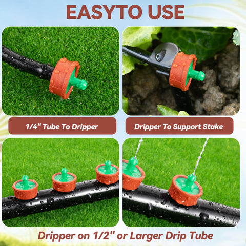 FULAIERGD drippers in garden use for pots, beds, and lawns