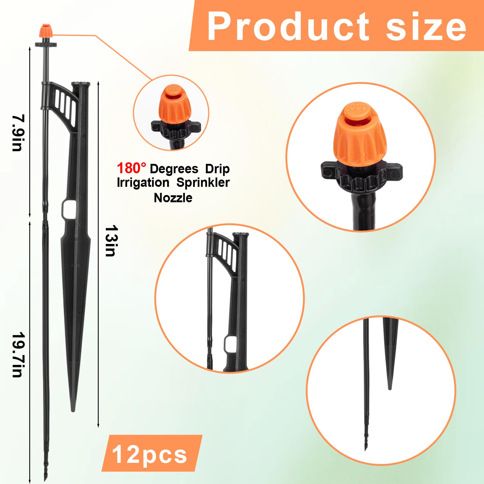 FulaiErgd sprinkler head with adjustable nozzle for precise watering.