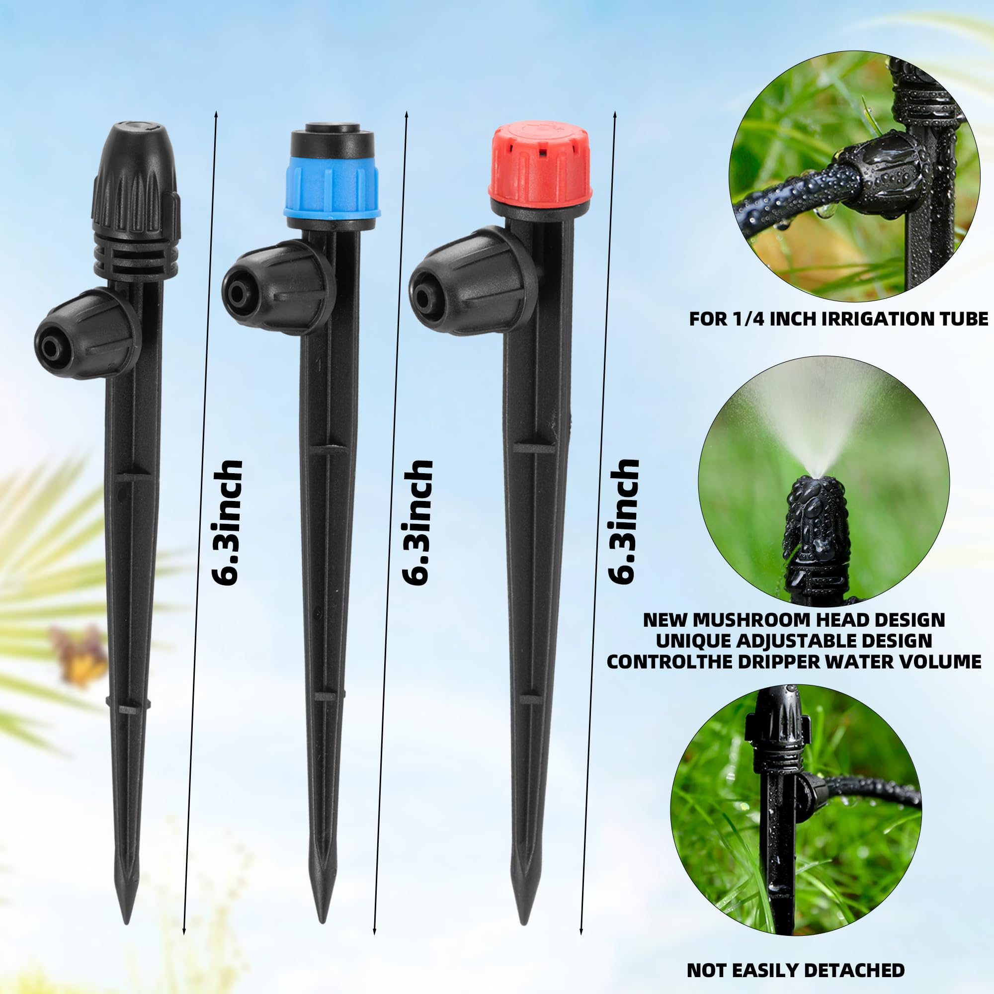 Fulaiergd 1/4 inch tubing emitter assembly for precise watering.