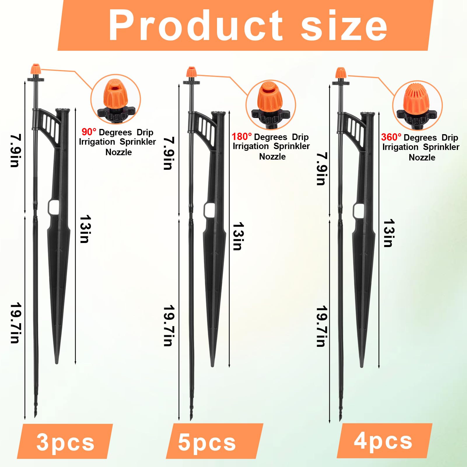 FULAIERGD 180-degree sprinkler nozzle for even coverage across beds