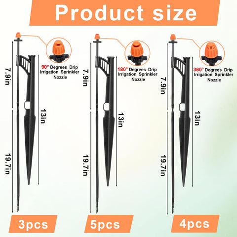 FULAIERGD 180-degree sprinkler nozzle for even coverage across beds