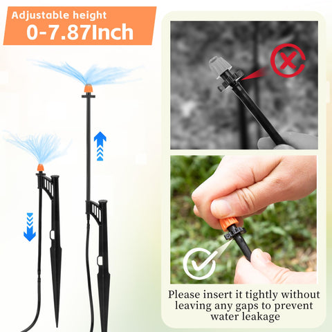 FULAIERGD 360-degree emitter with adjustable drip spray