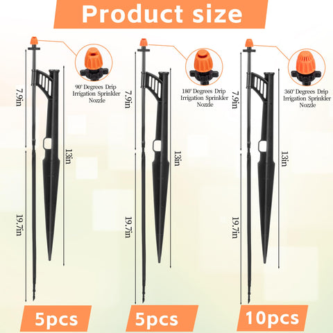 FULAIERGD 180-degree nozzle delivering even coverage along garden beds.