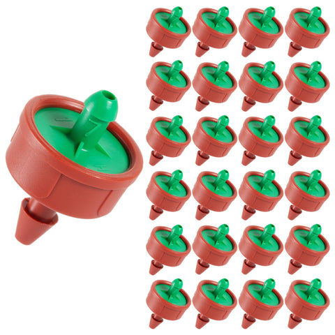 FULAIERGD pressure-compensating drippers deliver a stable 0.25 GPH flow for 1/4 in tubing.