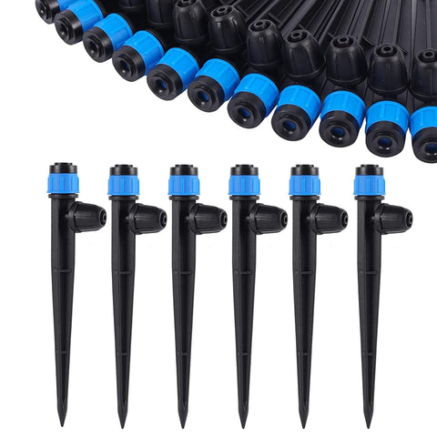 FULAIERGD 360 degree drip emitter with adjustable spray for flexible garden watering
