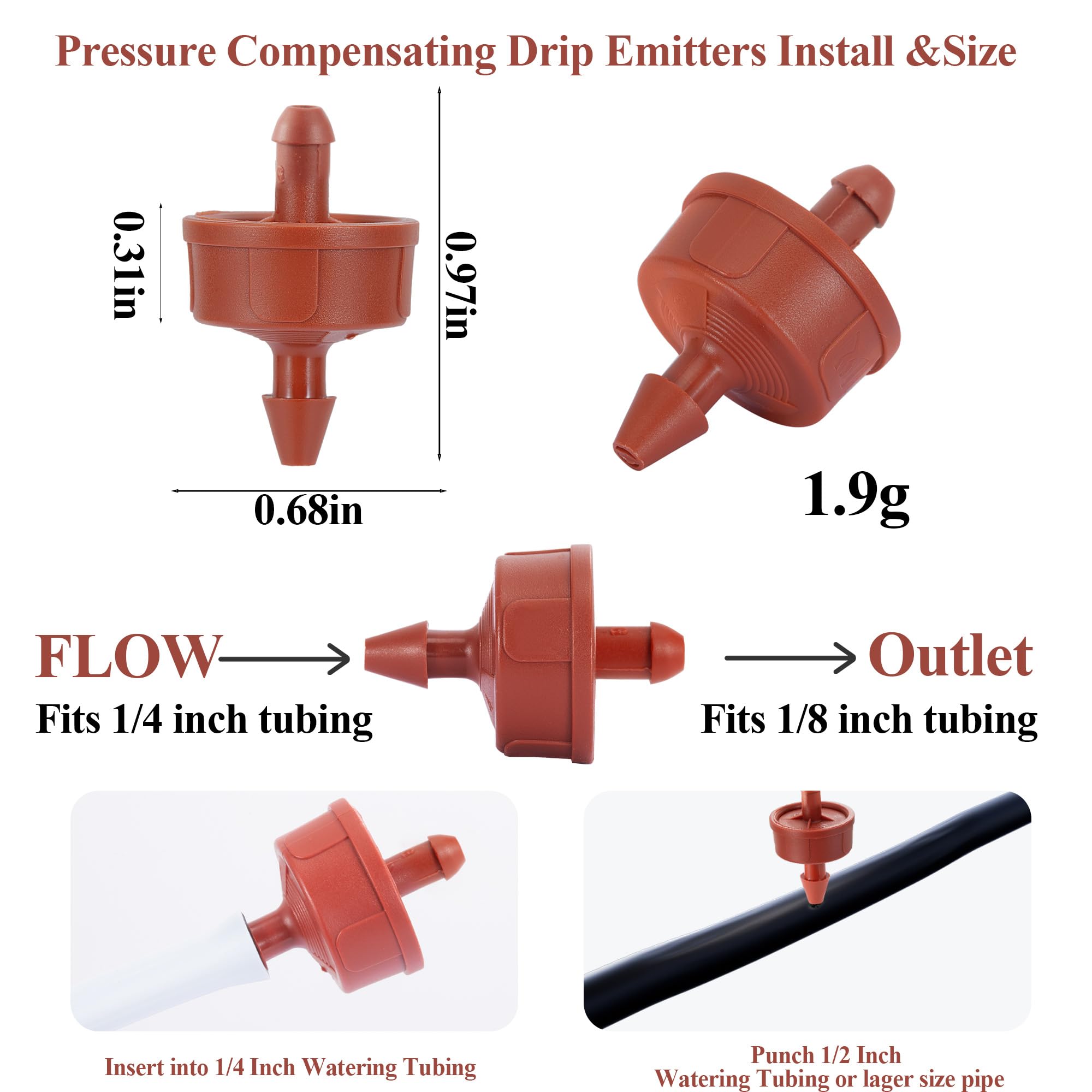 FULAIERGD 60-pcs pack shows quantity for multi-bed irrigation