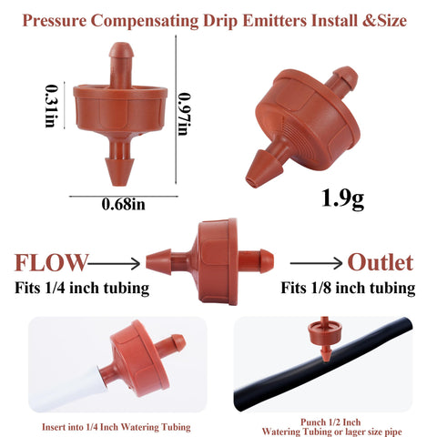 FULAIERGD 60-pcs pack shows quantity for multi-bed irrigation