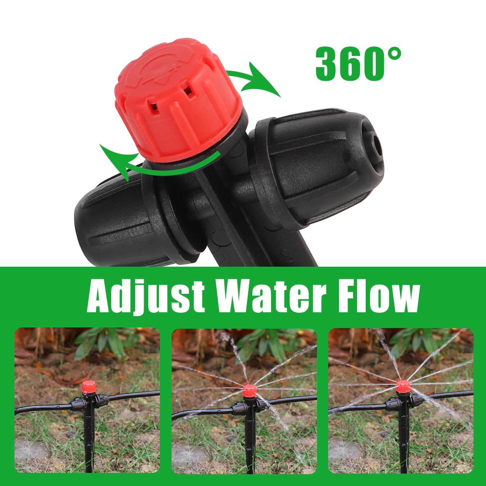 FULAIERGD adjustable cap enables easy flow tuning and shutoff