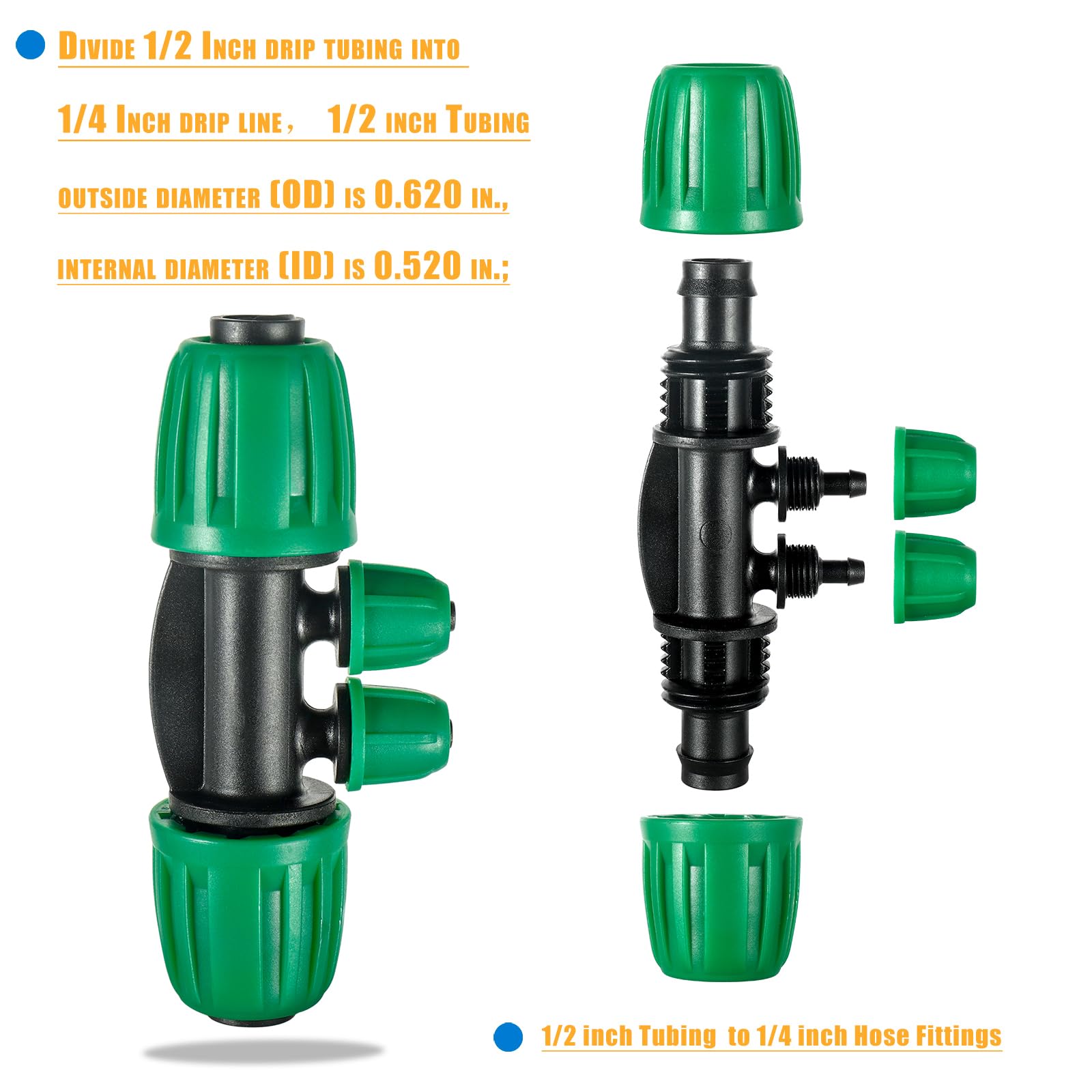 FULAIERGD anti-leak locking buckle tee provides quick, reliable irrigation connections.