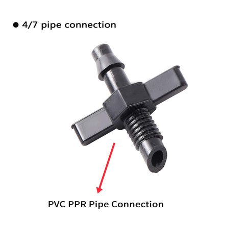 FULAIERGD barb 1/4 inch drip connection closeup for secure PVC/PPR installations.