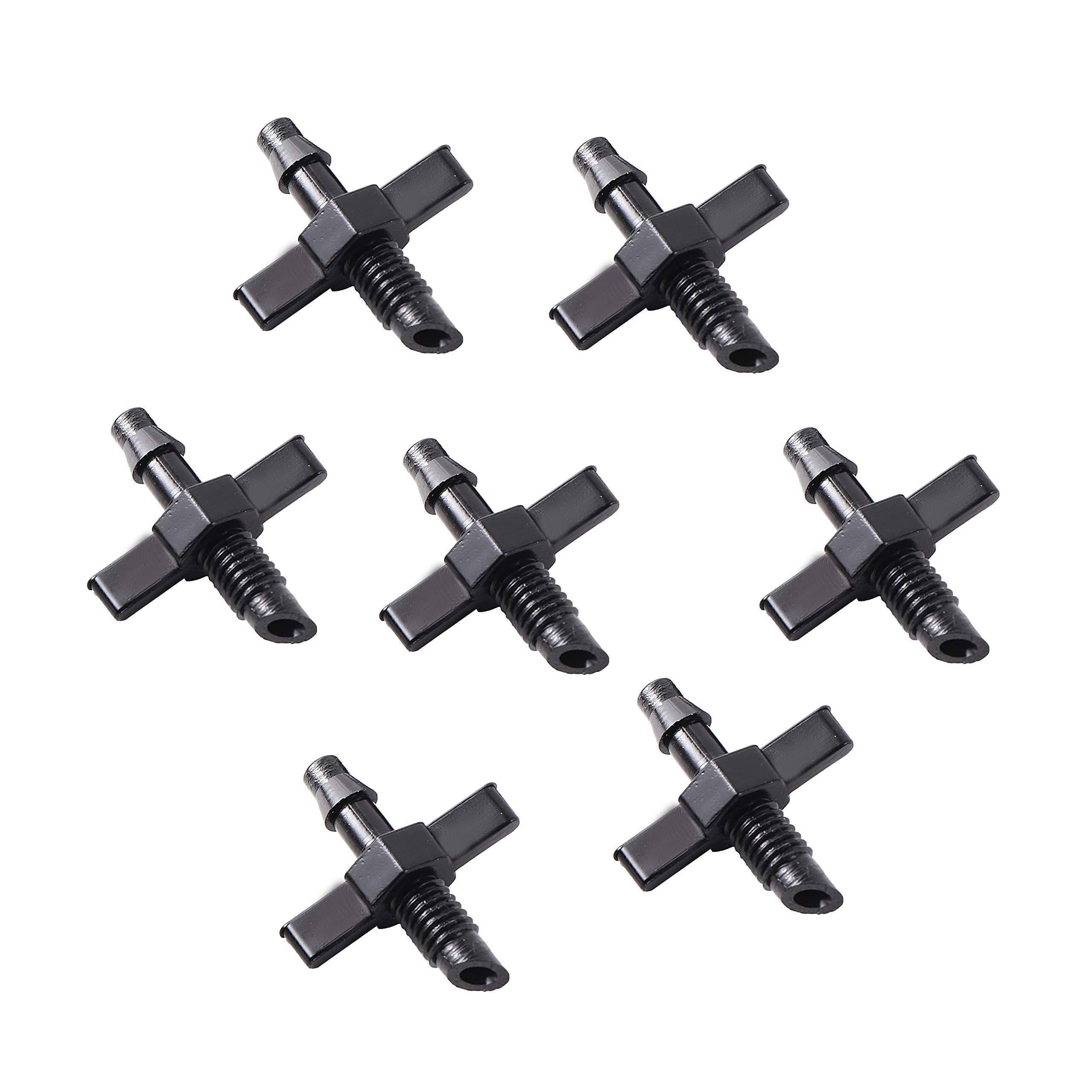 FULAIERGD barb tubing coupling adapter in a 100-piece pack for easy drip irrigation installations.