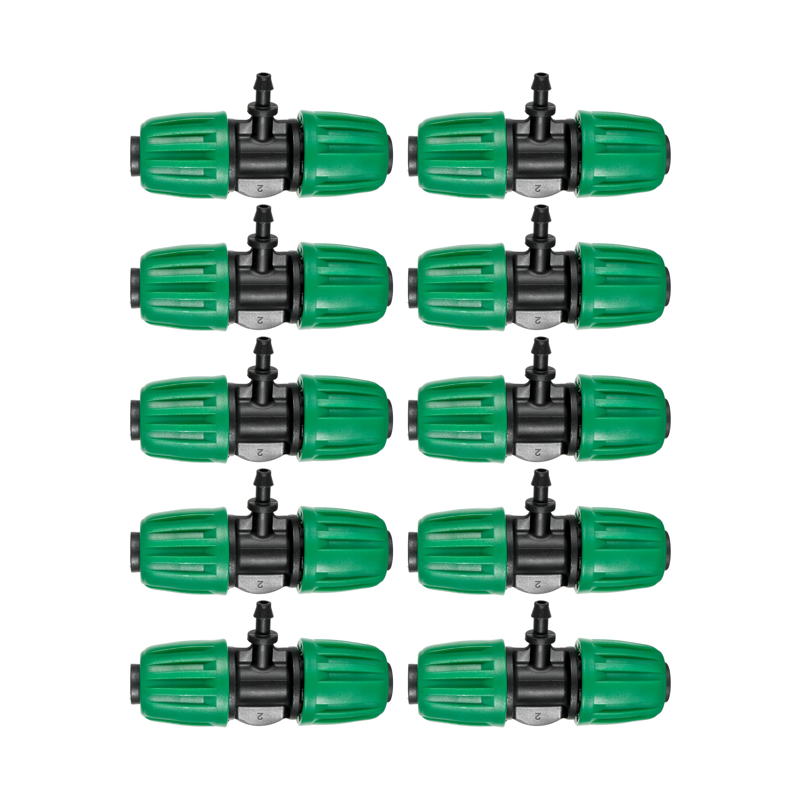 FULAIERGD barbed tee connector for 1/2 to 1/4 inch tubing, secure drip setup.