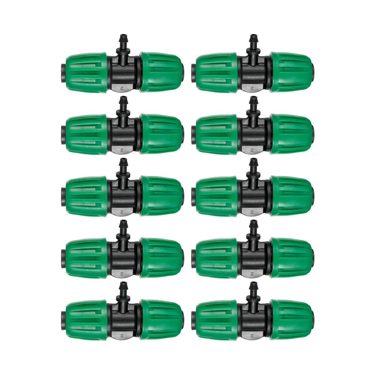 FULAIERGD barbed tee connector for 1/2 to 1/4 inch tubing, secure drip setup.