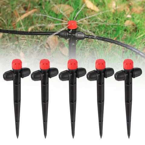 FULAIERGD drip emitter with 360-degree fan spray for precise garden watering